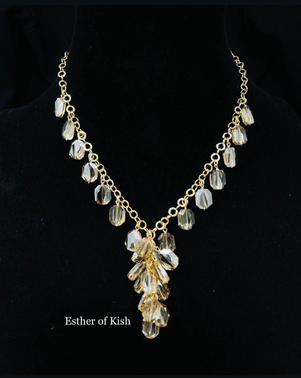 Swarovski Austrian crystals dangle necklace set