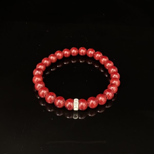 Oxblood mountain jade men’s bracelet