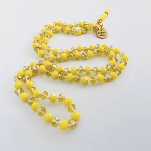 Czech glass crystal strap yellow