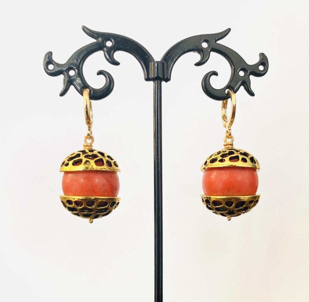 Multi layer capped round coral set- 3 layers - Image 6