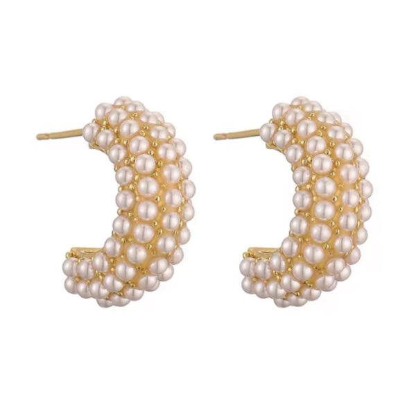 Pavé C-stud earrings