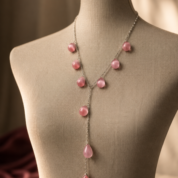 Pink Lariat Necklace
