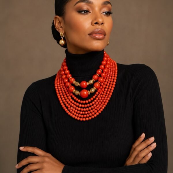 Genuine coral multilayer set