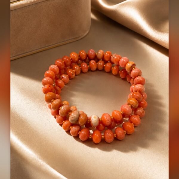Rondelle coral bracelets (3pcs)