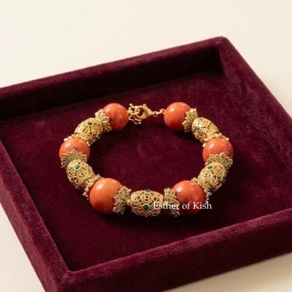 Vintage Style Coral Bracelet