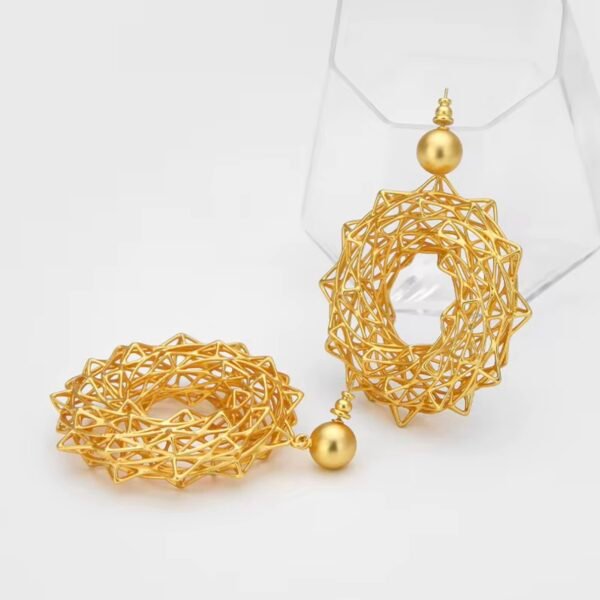 Hollow Donut Drop Earrings
