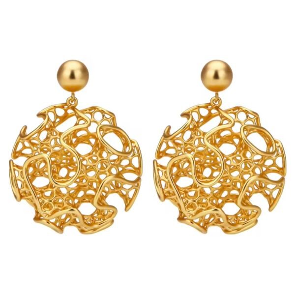 Wire Flower Drop Earrings