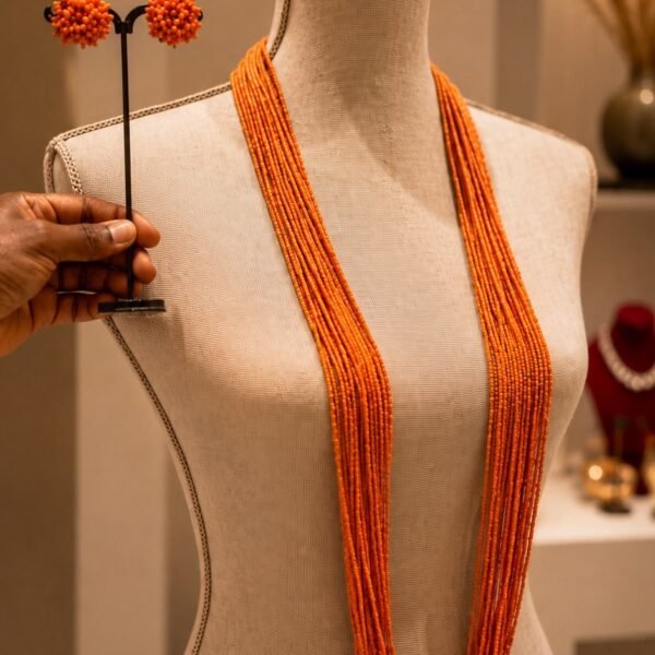 Long seed beads necklace set